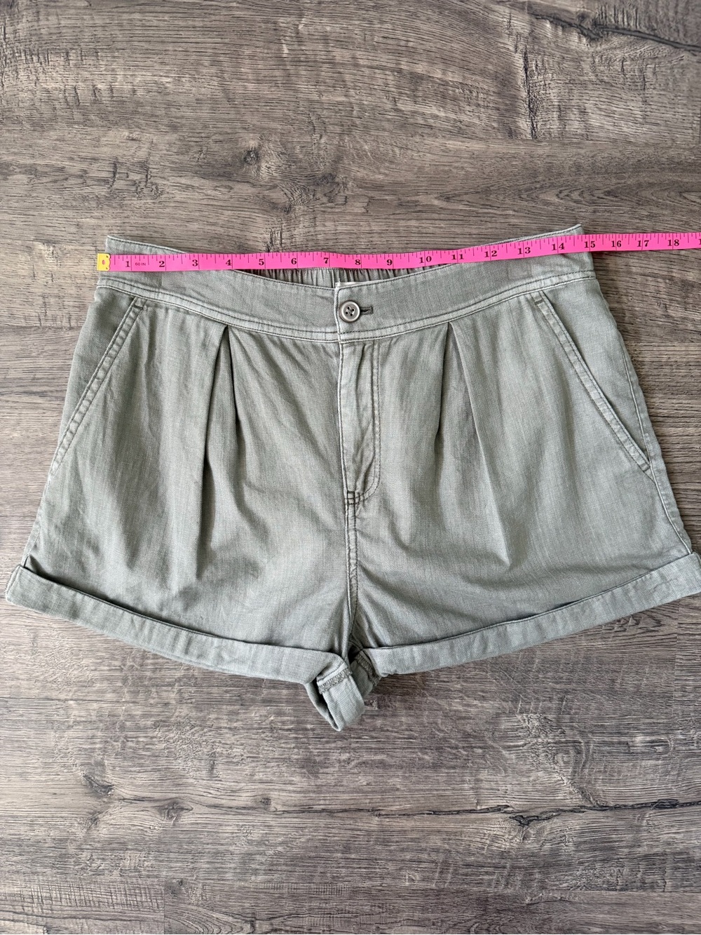 Pilcro Womens Pleated Cuffed Cotton Shorts Size 28 Coastal Casual Resort - Picture 7 of 10